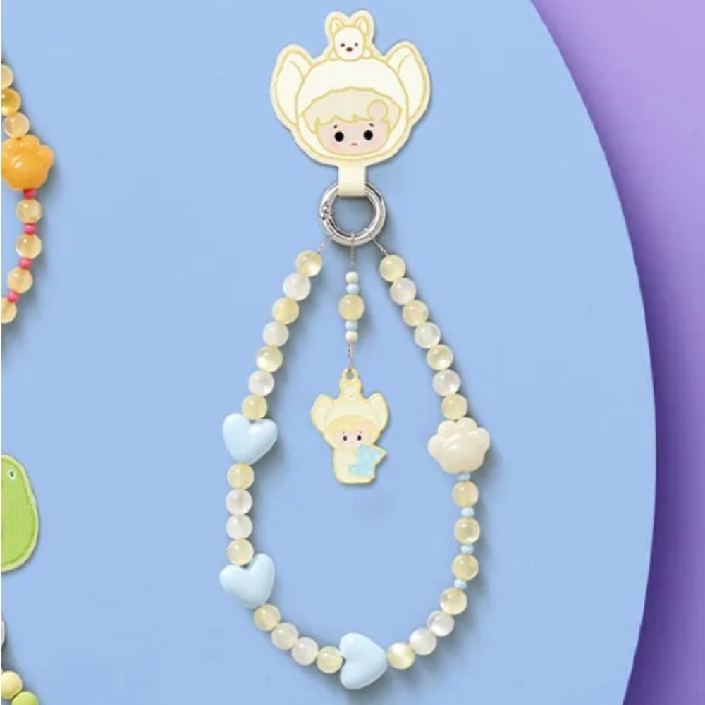 POP MART Pop Bean Pajama Party Mobile Phone Charm - Hacipupu Purring Puppy